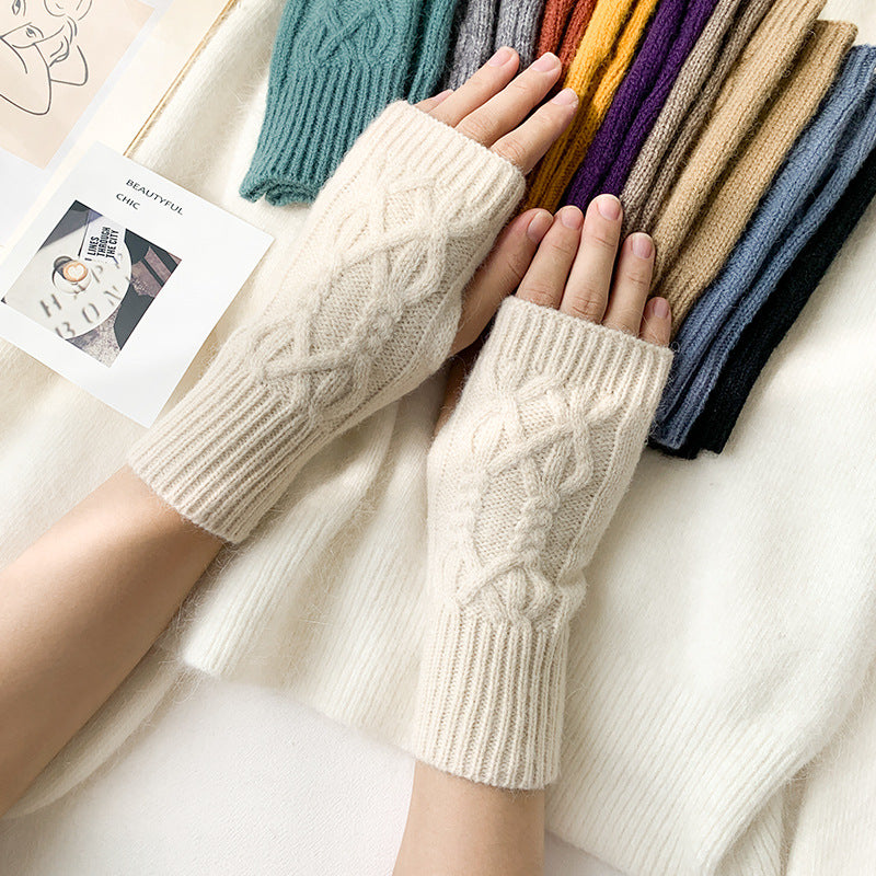 2 pairs/Set Winter Warm Knitted Gloves