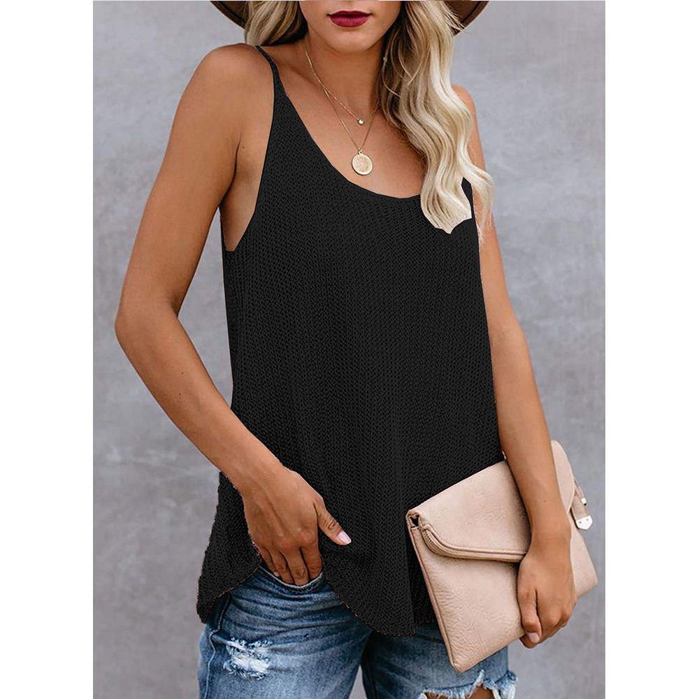 Women Summer Knitting Loose Striped Crop Tops-STYLEGOING