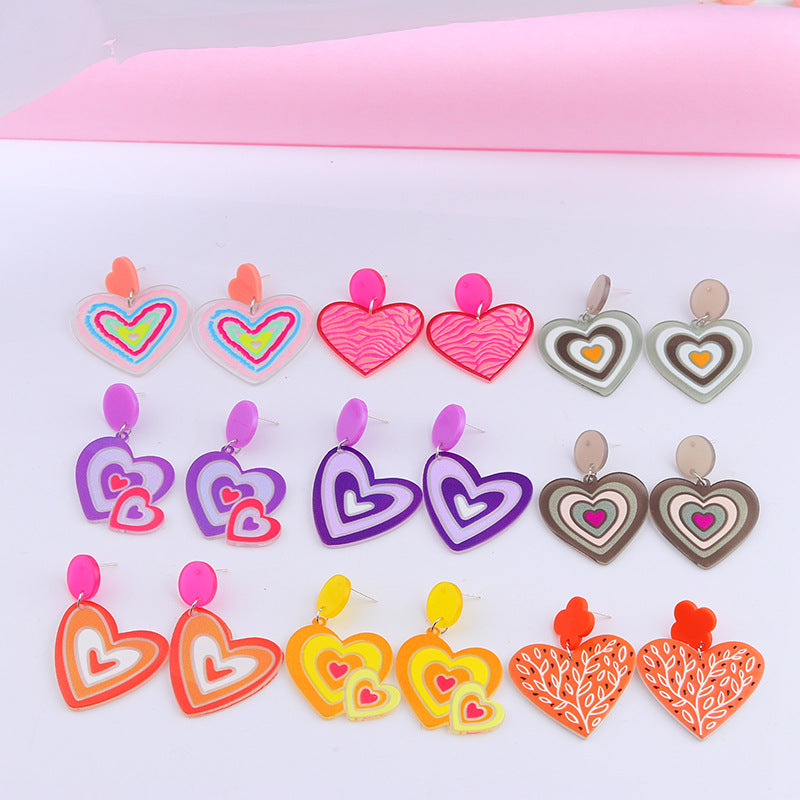 3pcs/Set Valentine's Day Sweetheart Design Women Earrings for Women