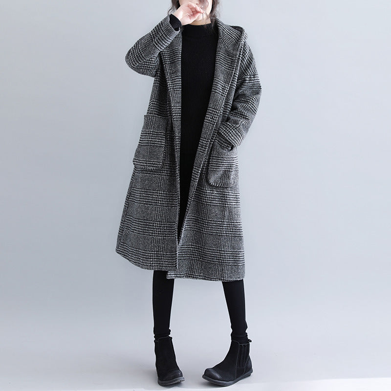 Casual Woolen Plus Sizes Women Overcoats