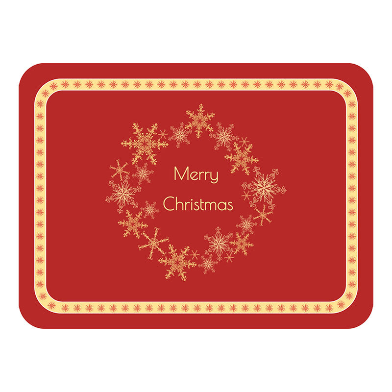 Merry Christmas Pu Leather Heat Insulation Table Mat