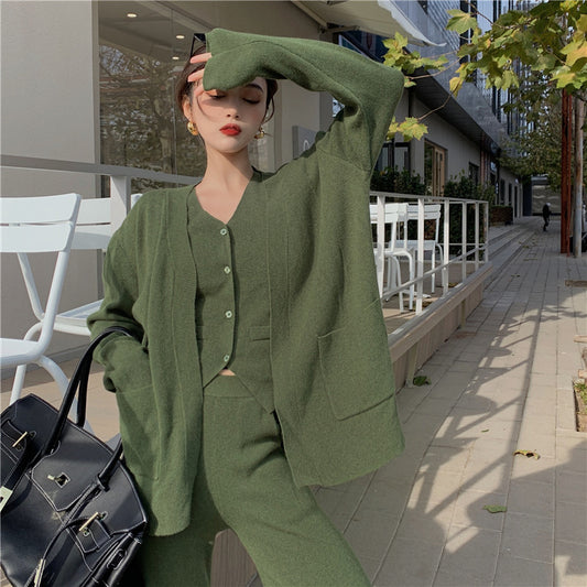 Luxury 3pcs Knitted Women Suits
