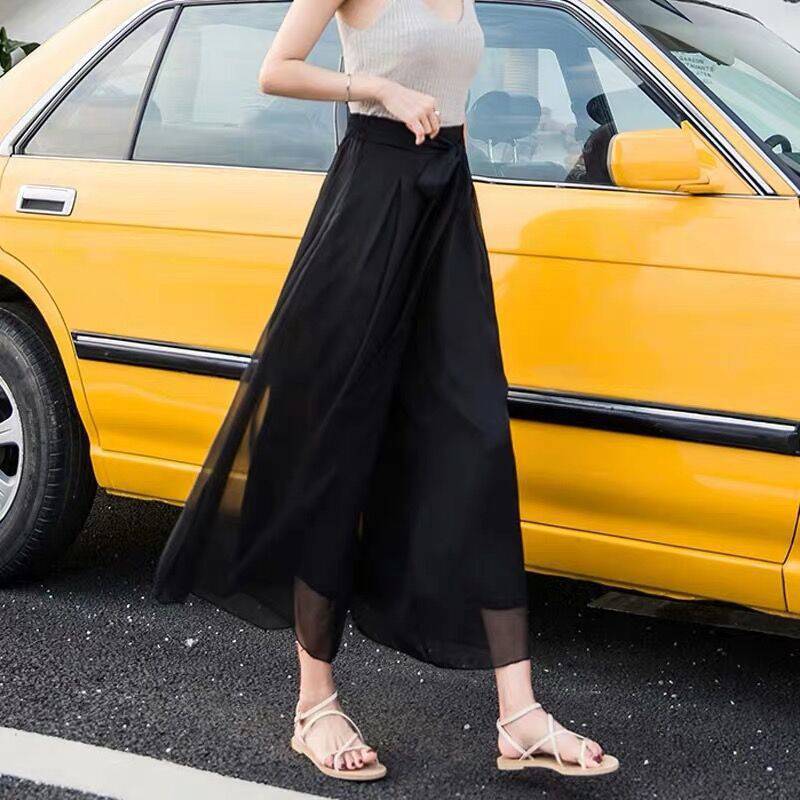 Summer High Waist Wide Legs Pants for Women