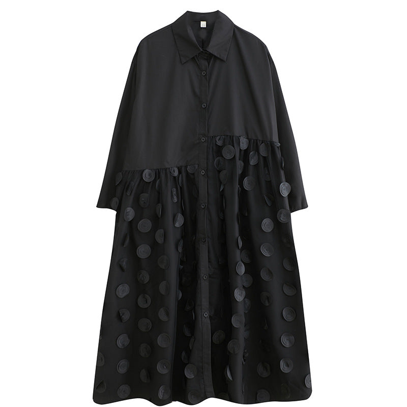 Black Plus Sizes Long Shirt Dresses