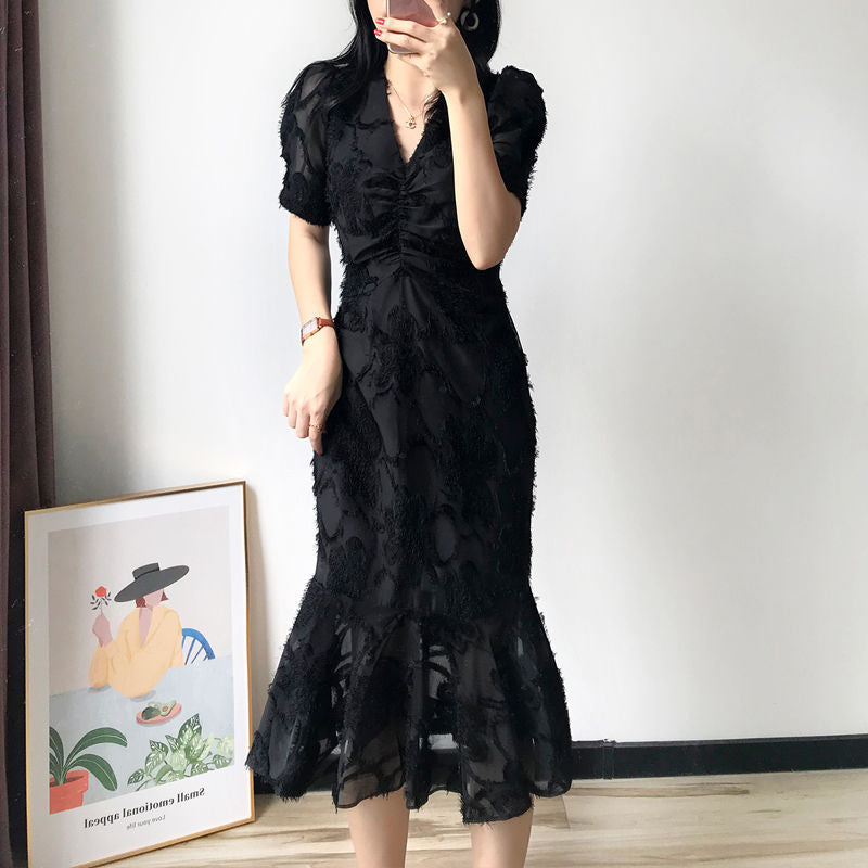 Women Black Lace Plus Sizes Mermaid Dresses