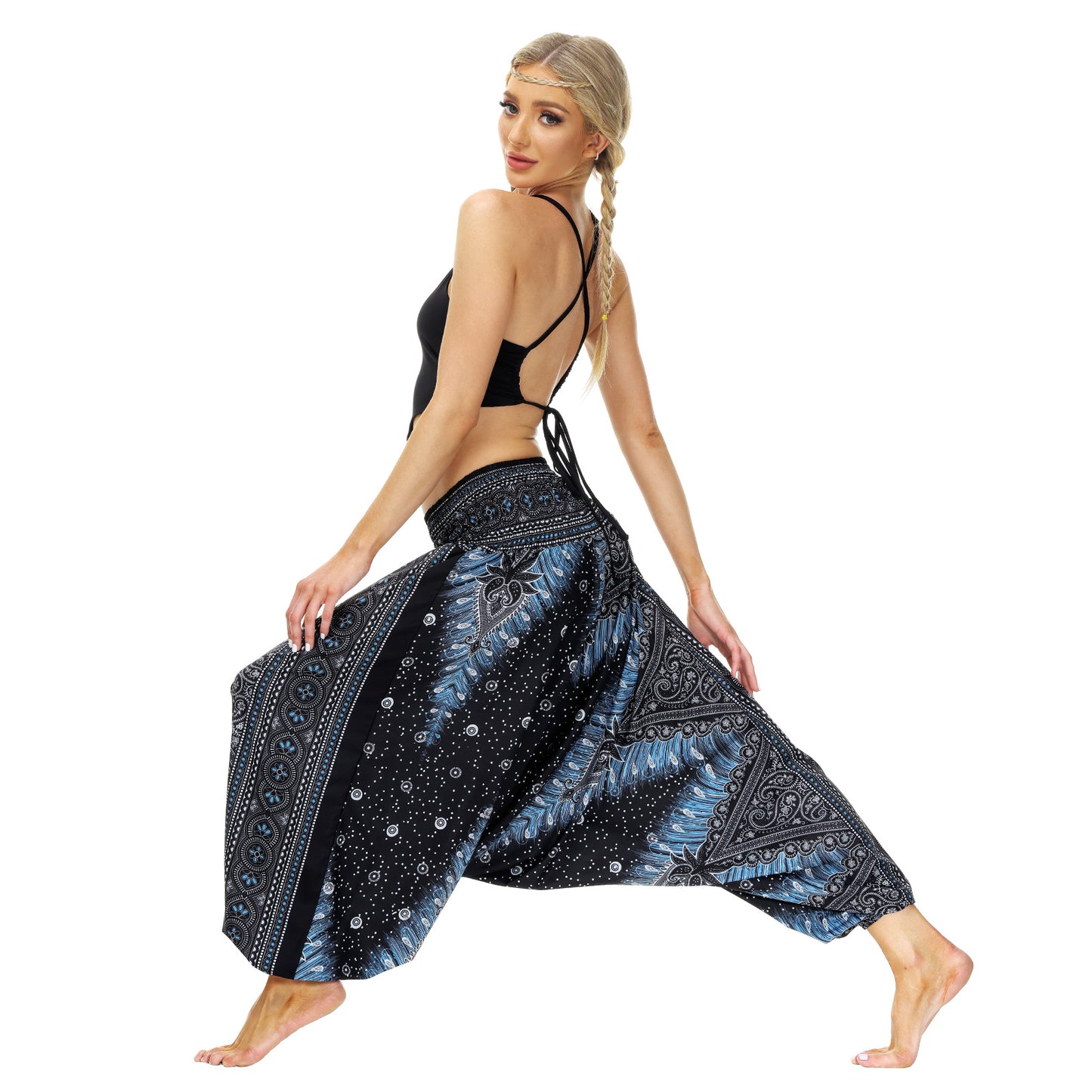 Bohemian Floral Print Casual Yoga Dancing Pants