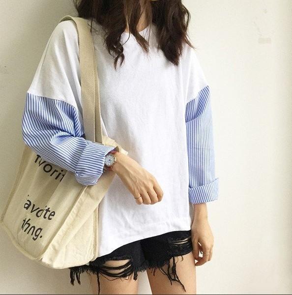 Casual Splicing Striped Long Sleeves Women Sweaters