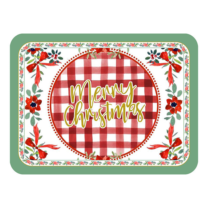 Merry Christmas Pu Leather Heat Insulation Table Mat