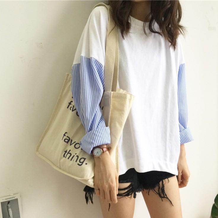 Casual Splicing Striped Long Sleeves Women Sweaters