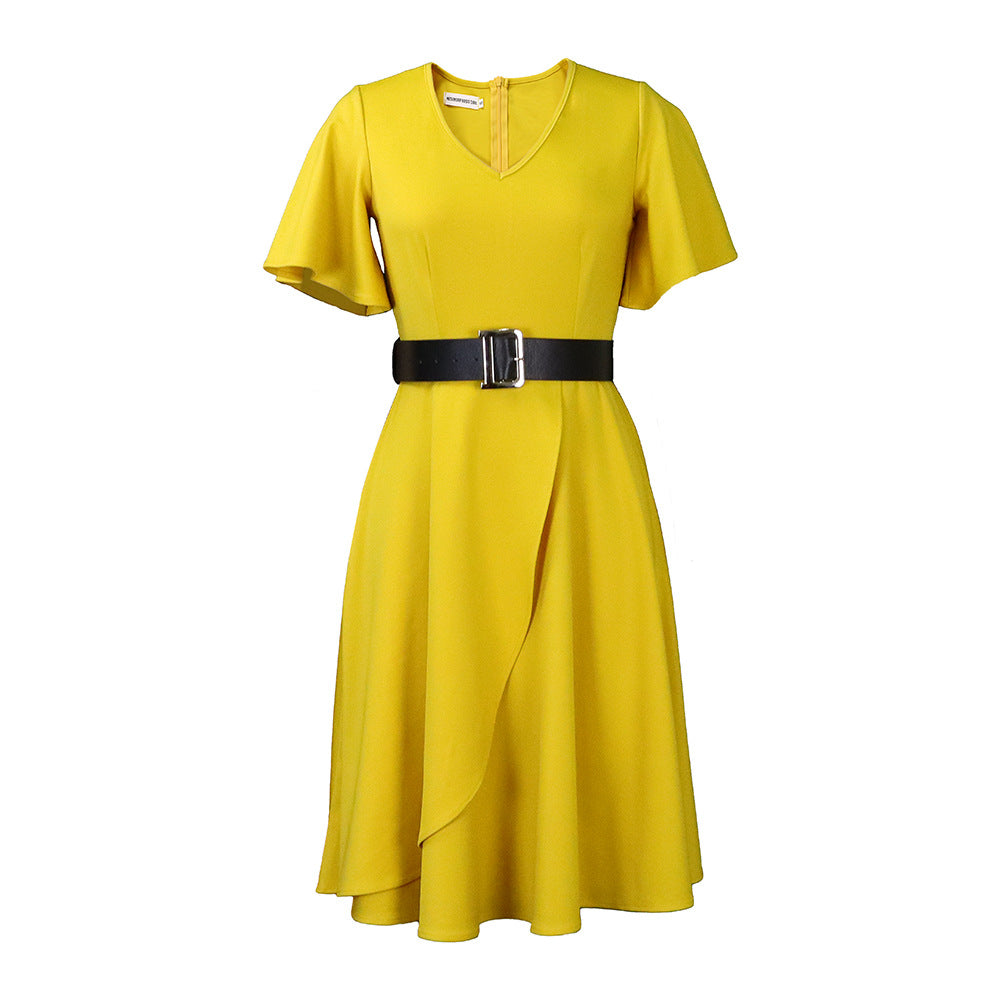 Women Plus Sizes Dresses with Belt