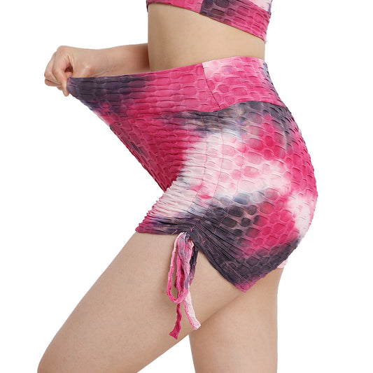 Sexy Dyed Women Yoga Sports Shorts