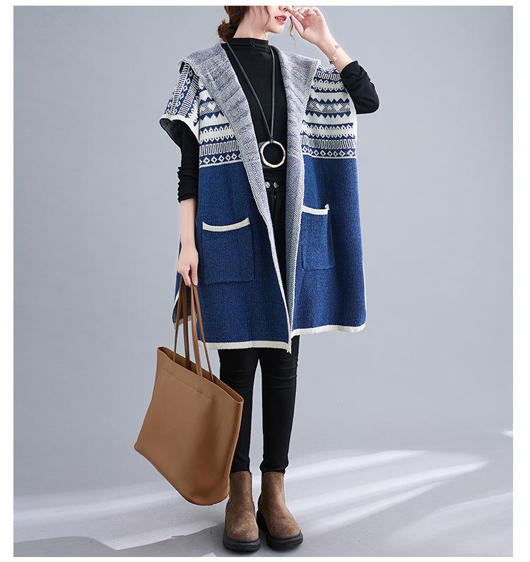 Women Knitting Cardigan Hoodies Sweaters