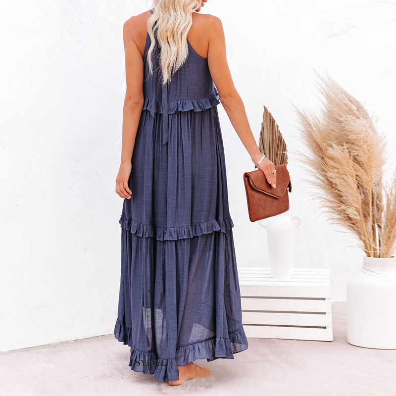 Summer Irregular Design Long Holiday Dresses