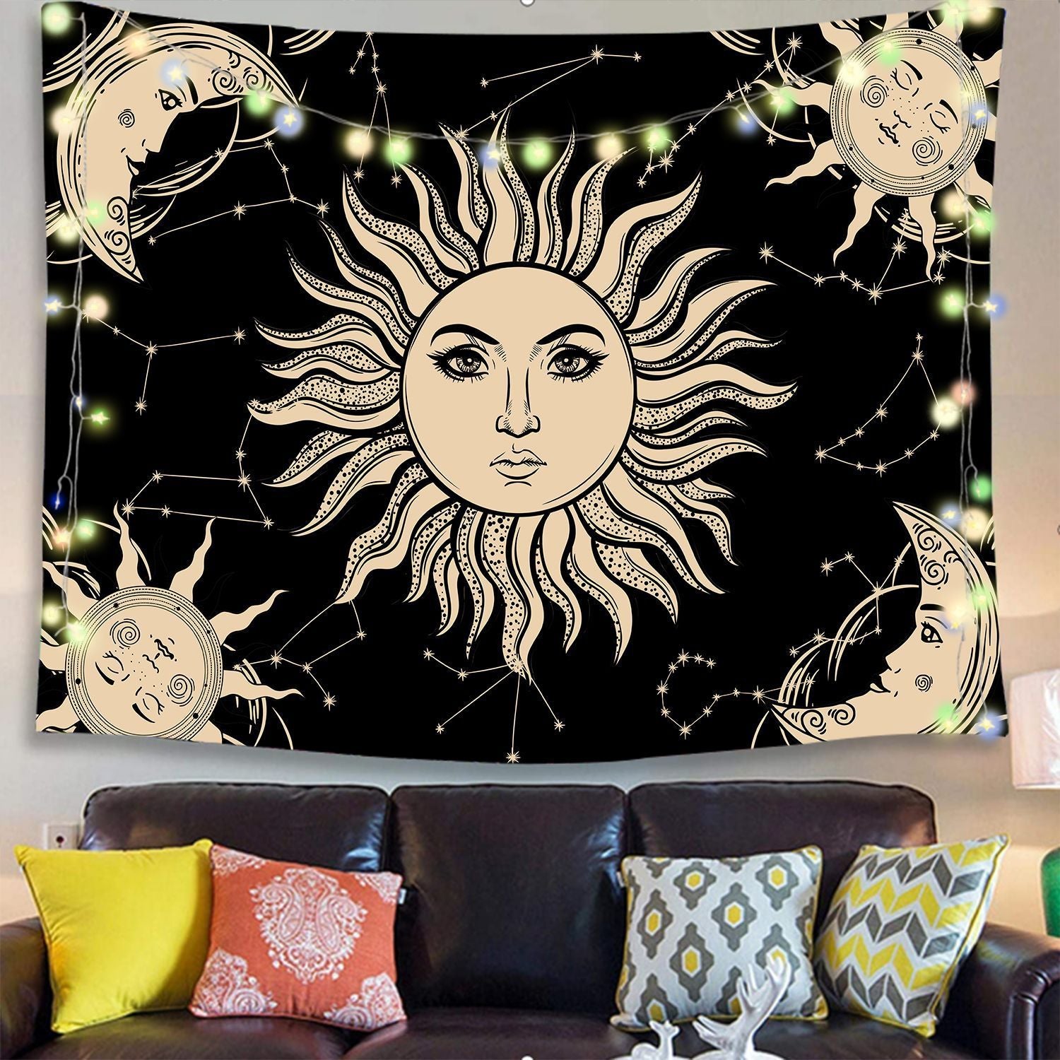 Goddess Sun Decorative Hanging Wall Tapestry-LS-FXXX01-150x130-Free Shipping at meselling99