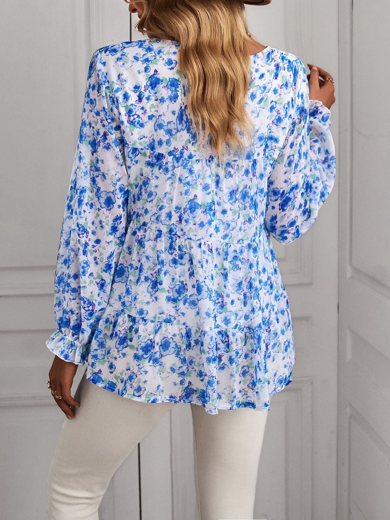 Casual Bohemian Long Sleeves Blouses