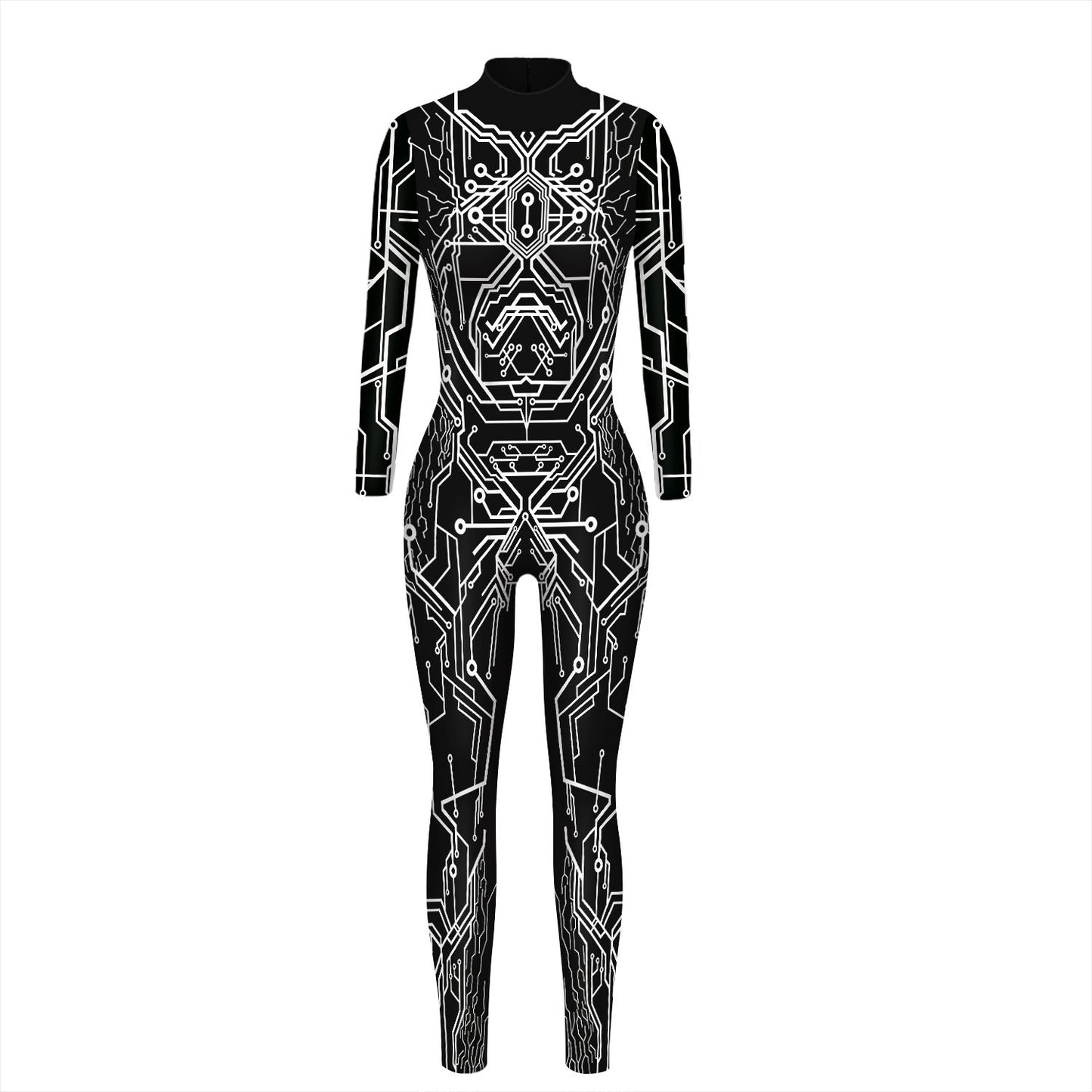 Happy Halloween Print Long Sleeves Jumpsuits Cosplay Costume