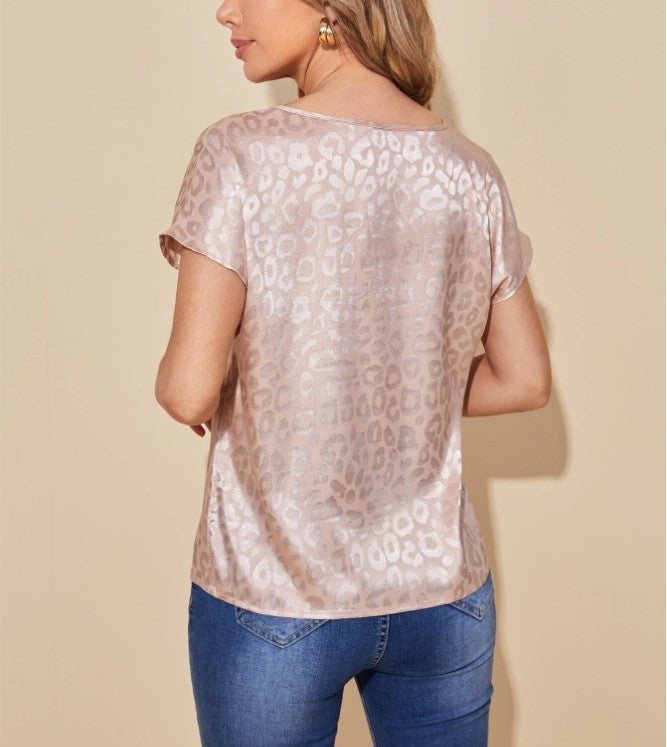 Women Short Sleeves V Neck Blouses