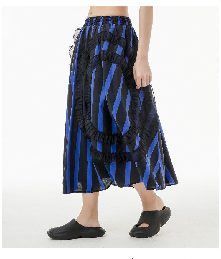 Designed Striped Summer Women Skirts