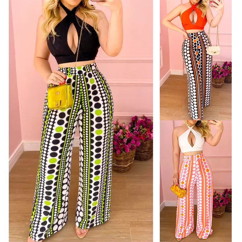 Sexy Summer Two Pieces Halter Tops and Pants
