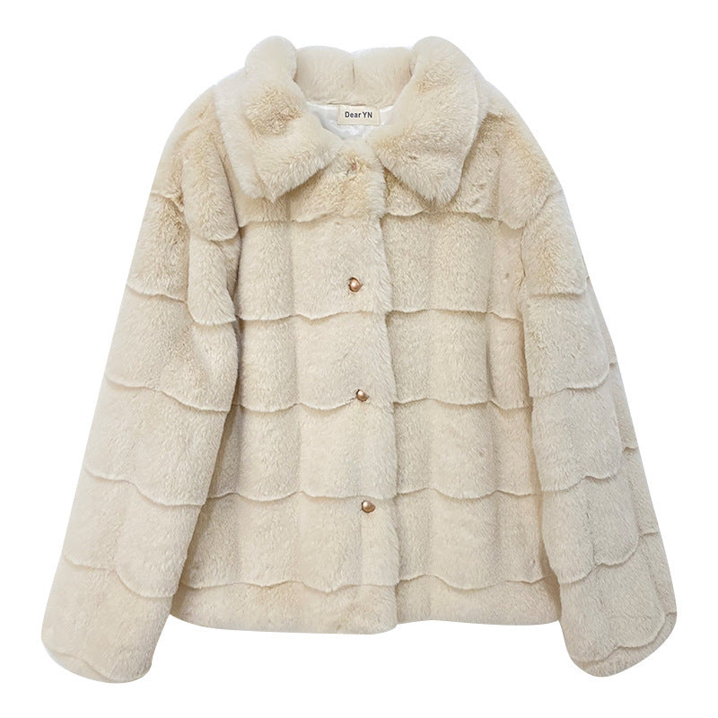 Winter Artificial Fur Overcoats for Women