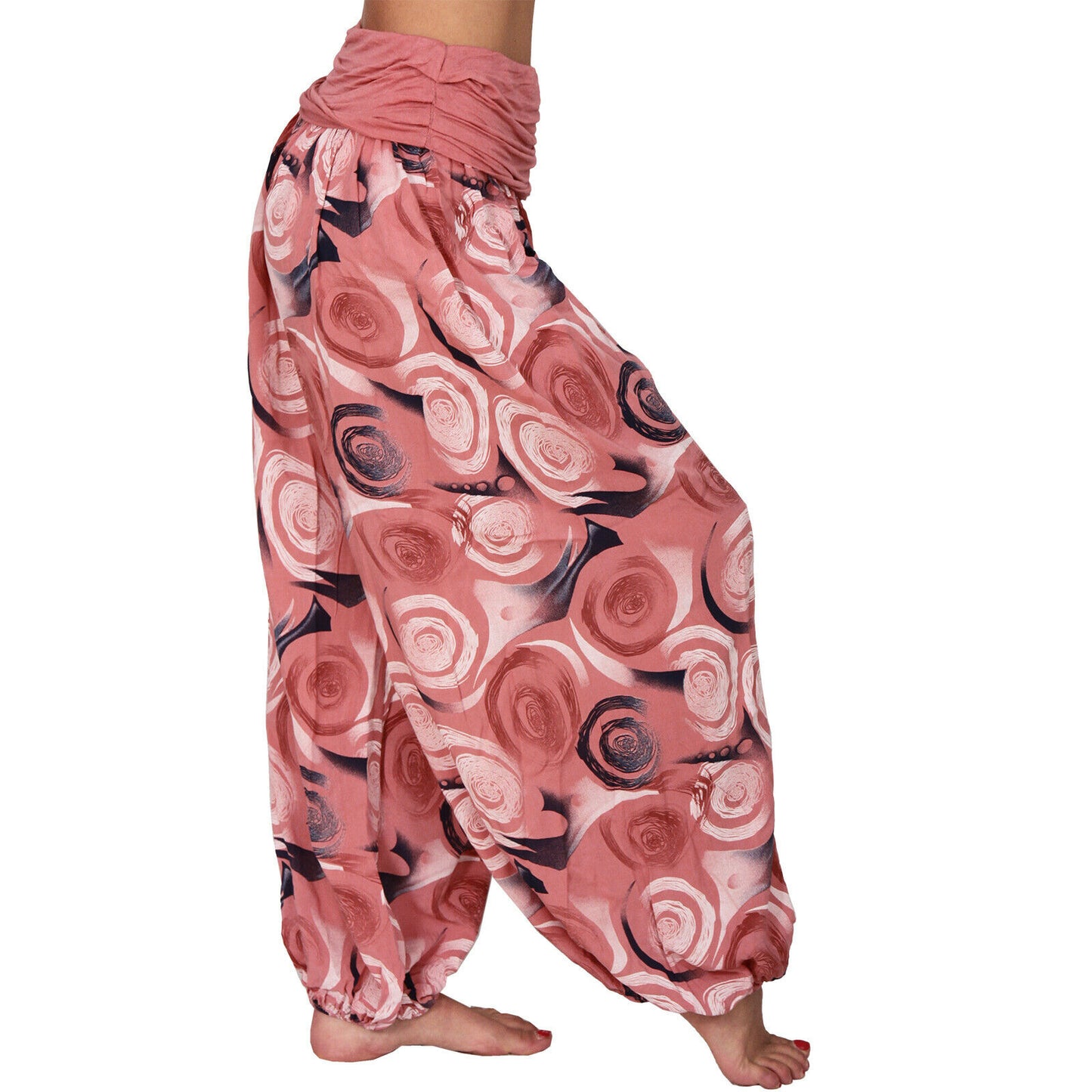 Casual Floral Print Women Harem Pants