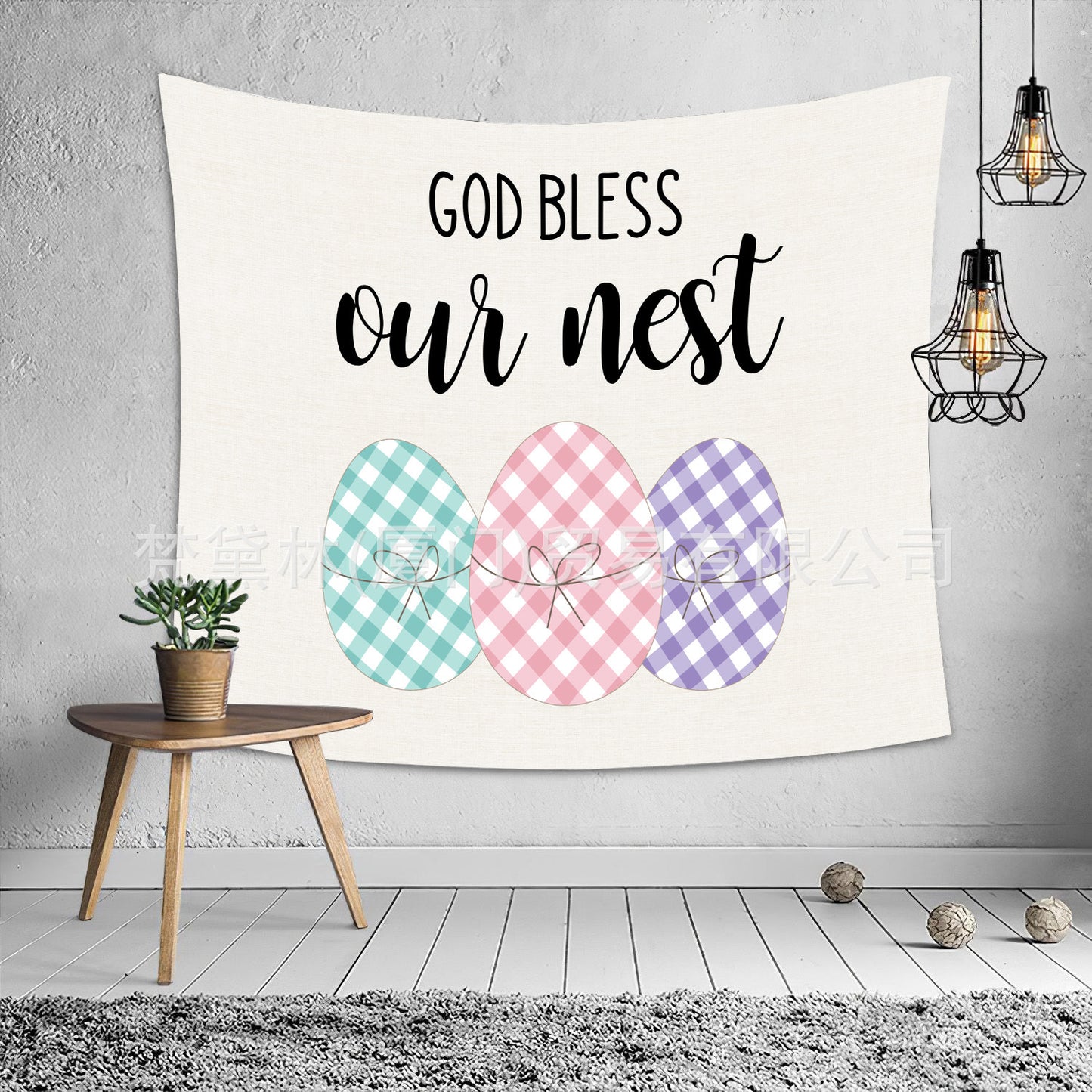 Happy Easter Day Room Wall Tapestry for Decoration