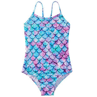 Fashion Fish Scale Design Swimsuits for Girls