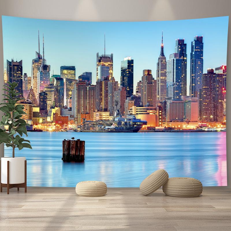 City Nightscape Home Decorative Hanging Wall Tapestry