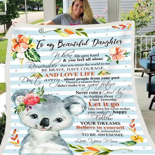 My Beautiful Daughter Animal Print Fleece Soft Blanket--Free Shipping at meselling99