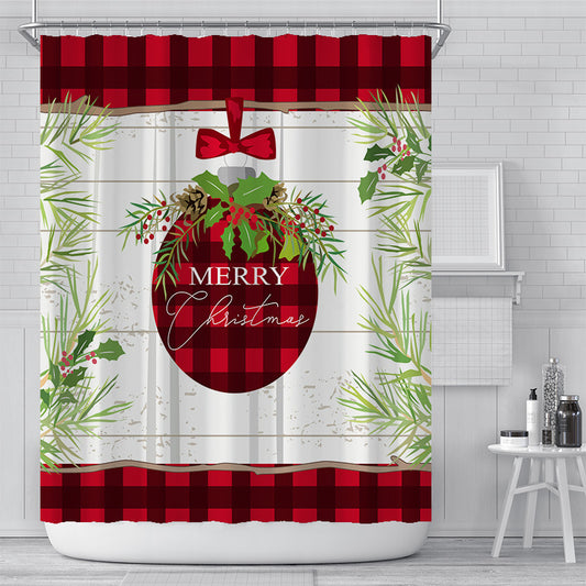 Christmas Shower Curtain for Bathroom-STYLEGOING