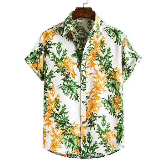 Floral Print Men's Short Sleeves Summer T Shirts