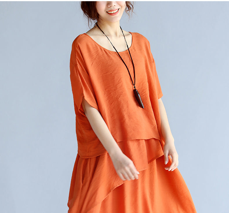 Plus Sizes Summer Women Linen Long Dresses