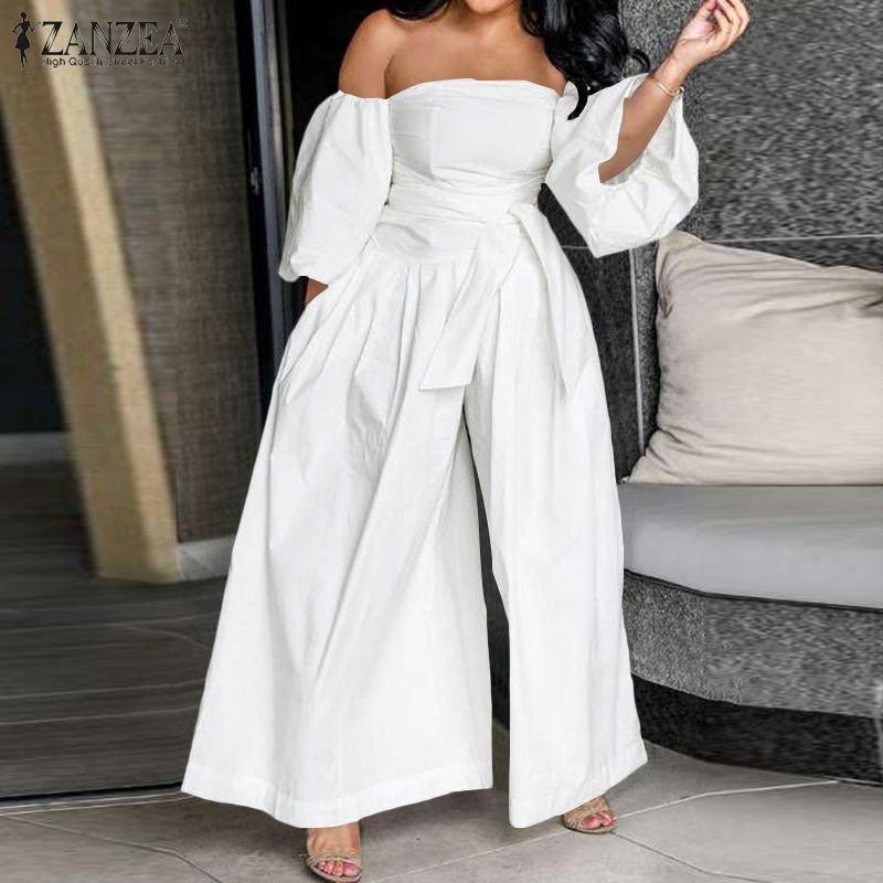 Stylish Summer Overalls Belted Off Shoulder Rompers-STYLEGOING