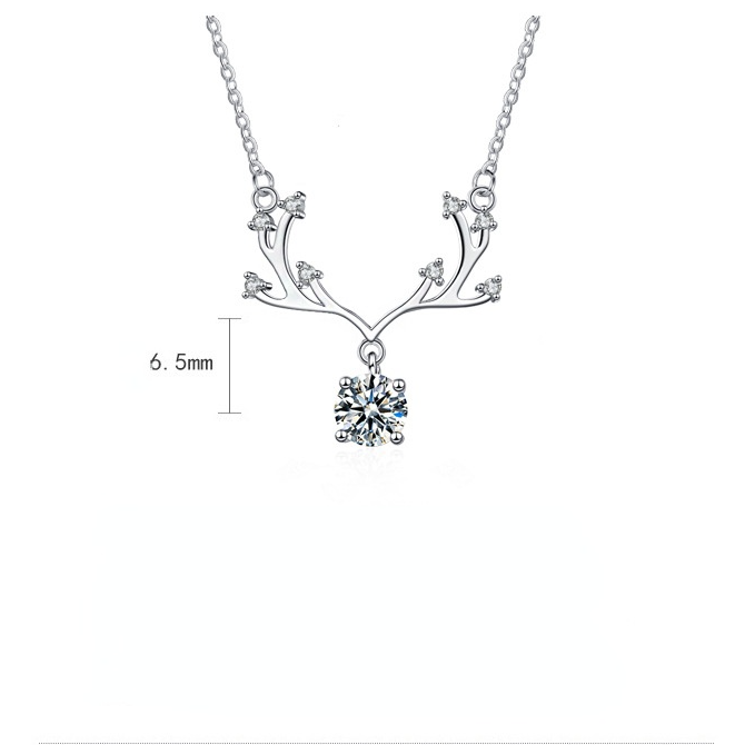 Fashion Elk Design Silver Necklace for Women