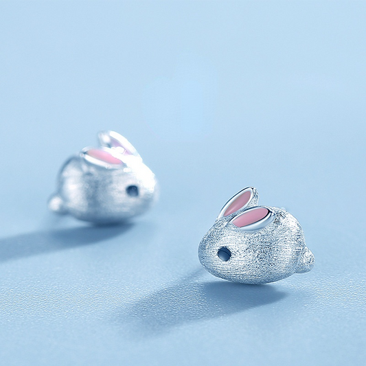 Lovely Small 3D Rabbit Design Earrings
