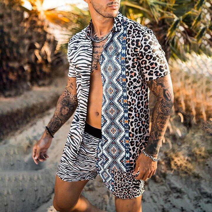Summer Printed Tops&Shorts Two-Piece Suits-STYLEGOING