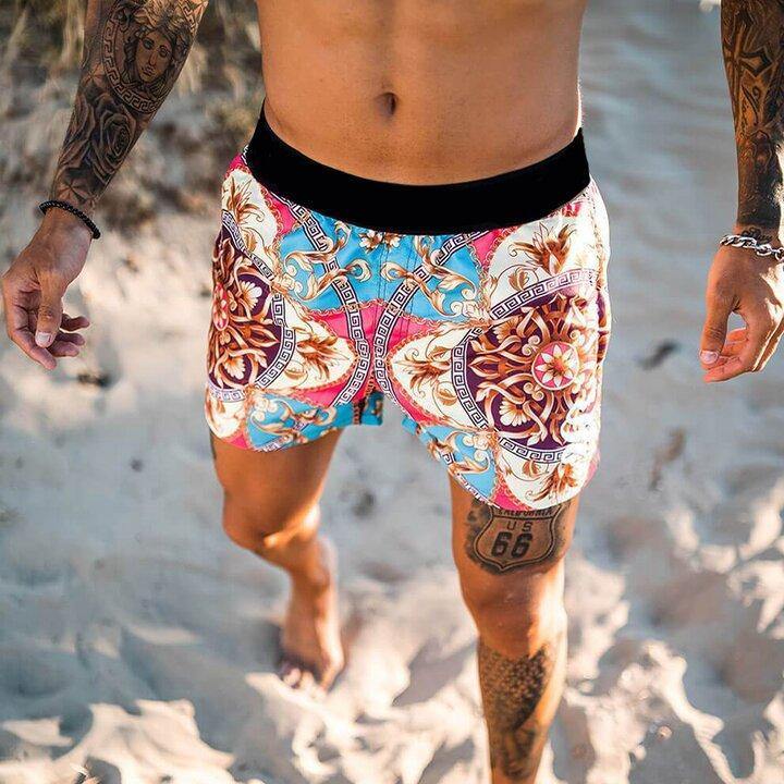 Summer Men Printed Casual Shorts and Tops-STYLEGOING