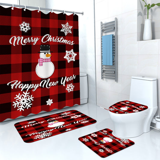 Merry Christmas Fabric Shower Curtain Sets
