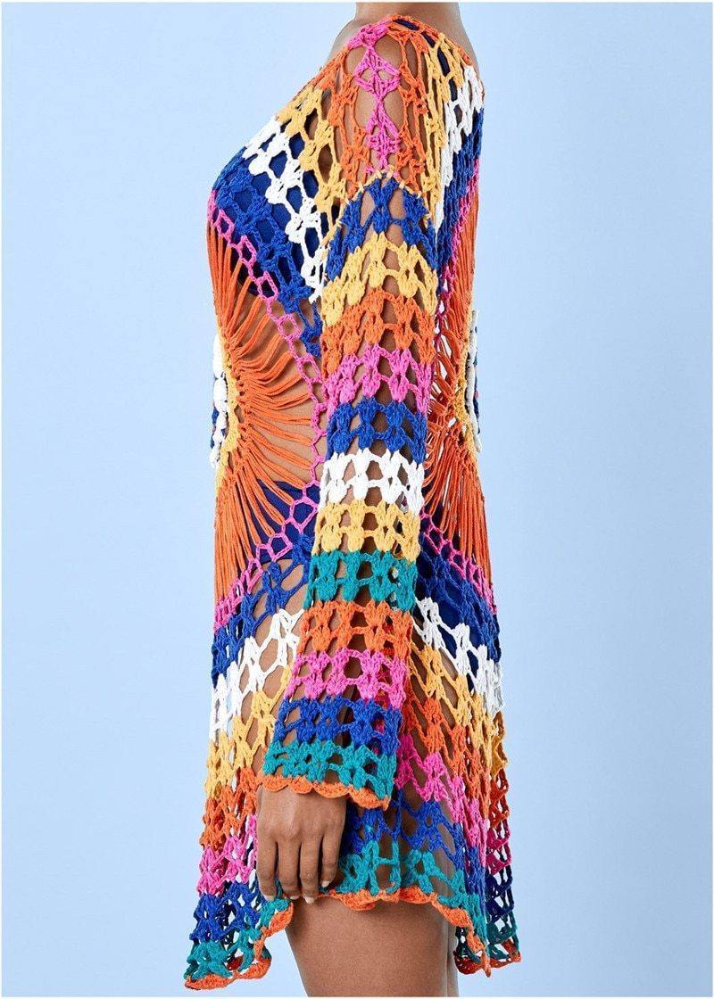 Beach Swimsuit Crochet Cover Ups-STYLEGOING