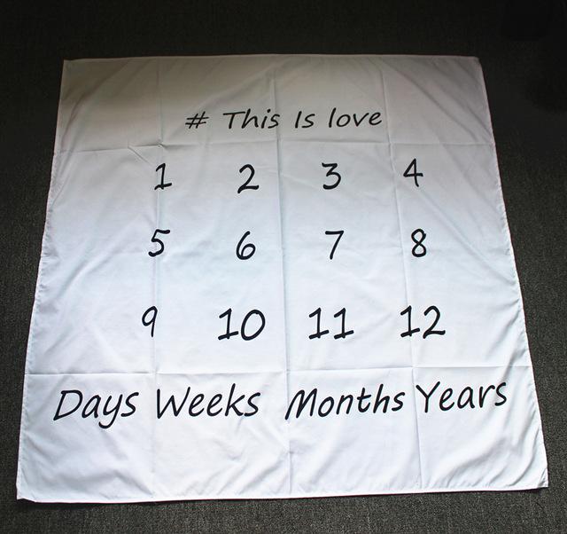 Baby Blanket Milestone t Monthly Flower Number Blanke-C-Free Shipping at meselling99