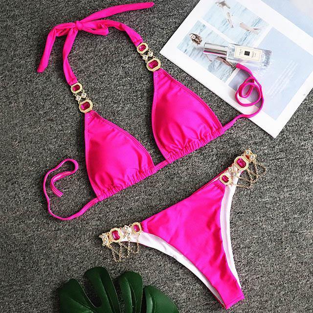 Women Bikinis Crystal Diamond Bikini Set Stylegoing 8797