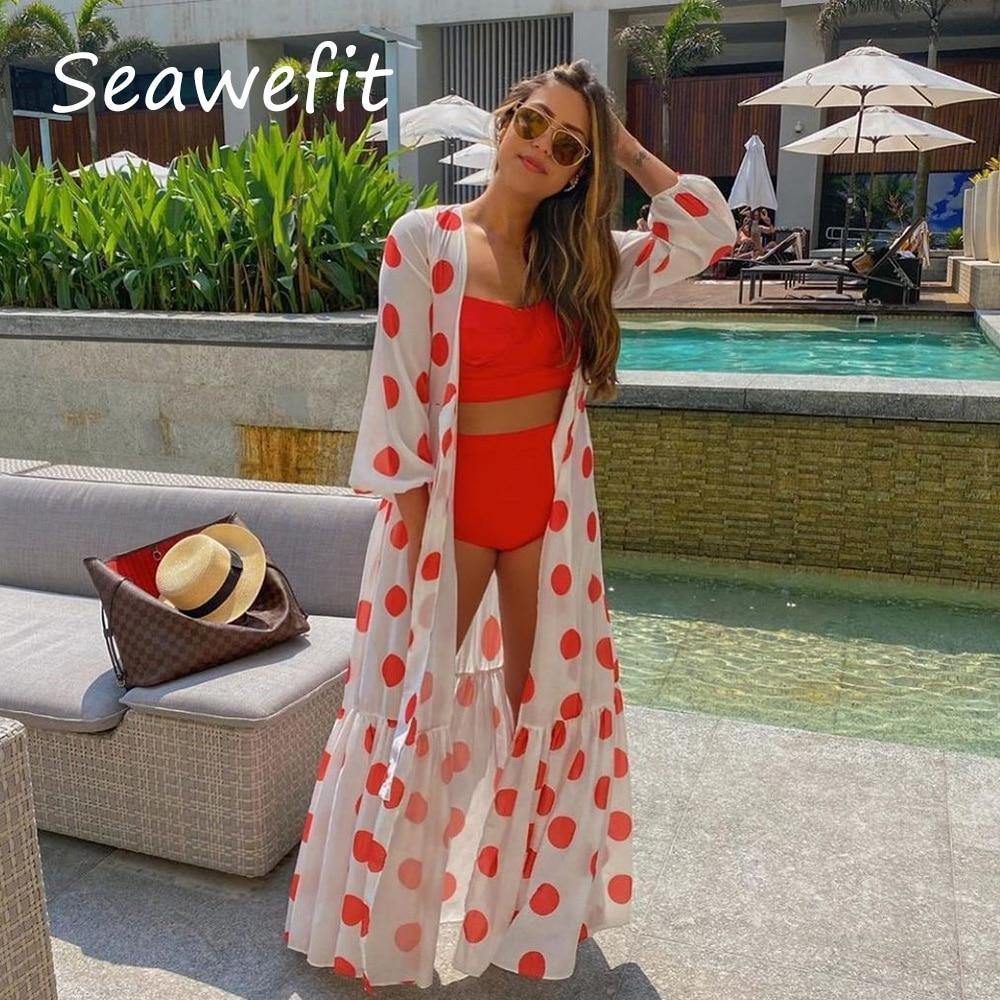 Sexy Long Sleeve Summer Beach Cover-Ups-STYLEGOING