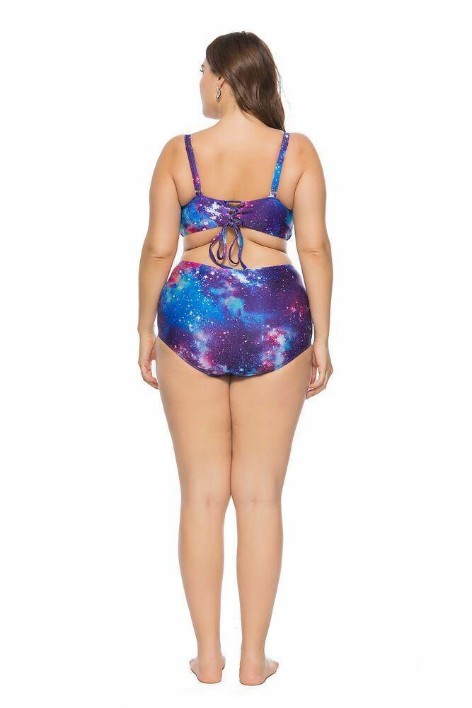 Plus Size Swimsuit High Waist Bikini Set-STYLEGOING