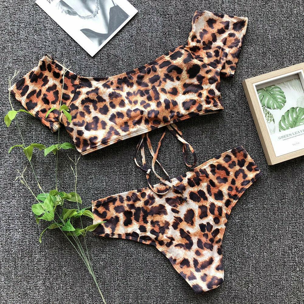 Sexy Women Leopard Tankini Padded Set Bikini-STYLEGOING