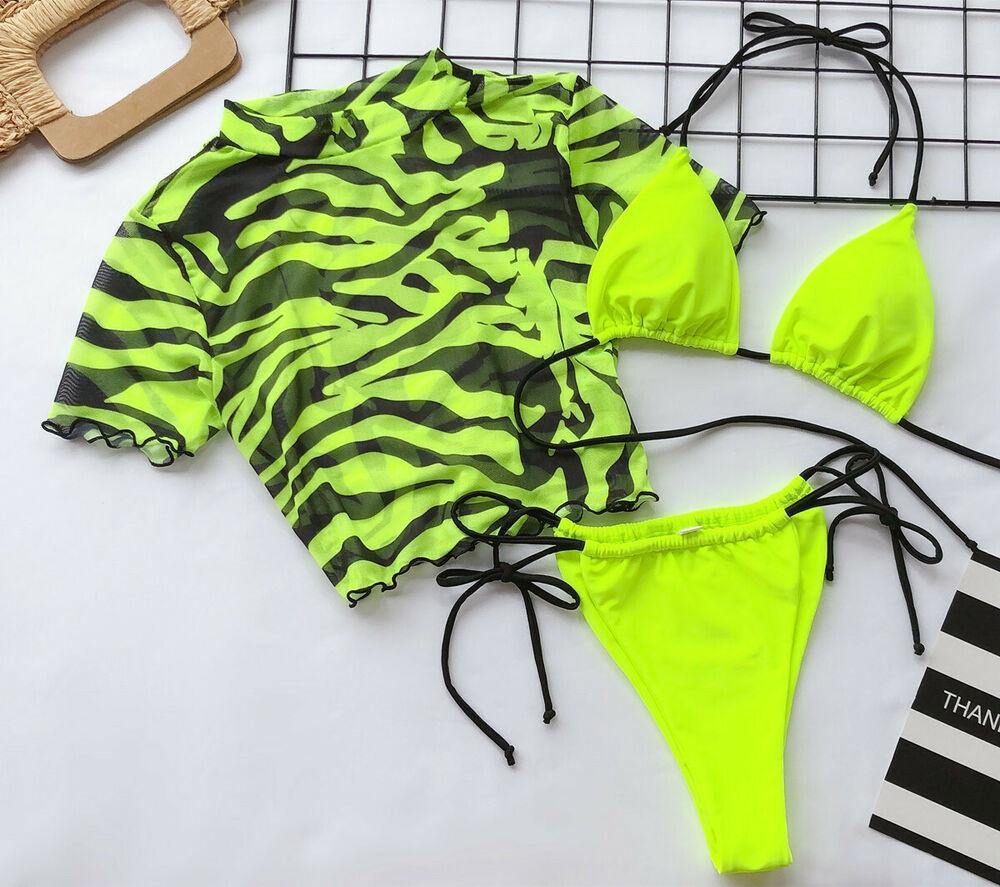 3PCS Women's Leopard Beach Bikini-STYLEGOING