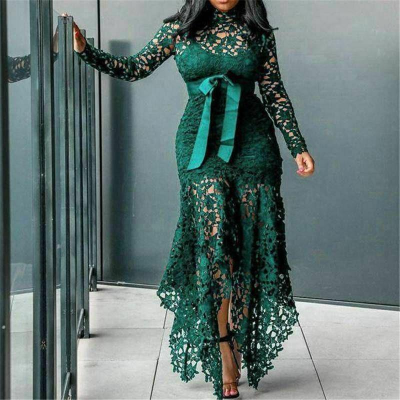 Lace Ladies Bodycon Plus Size Dress-STYLEGOING