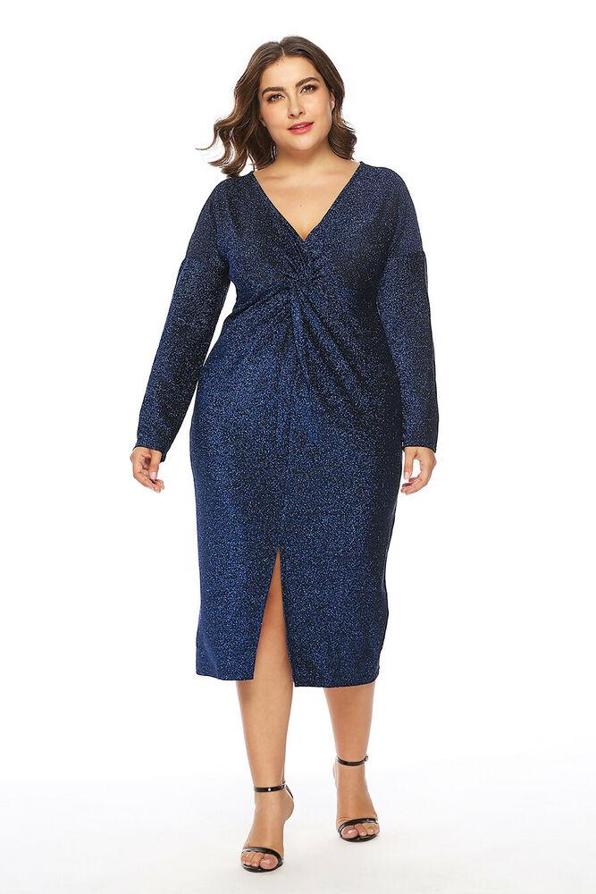 Plus Size Women Casual Maxi Dress-STYLEGOING