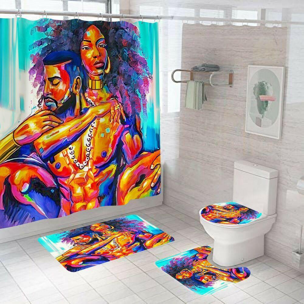 African Woman Shower Curtain-STYLEGOING