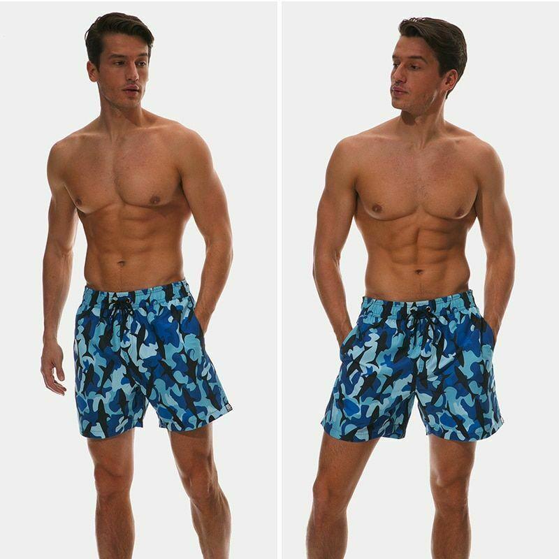Men Swim Shorts Swimwear Beach Swimsuit-STYLEGOING
