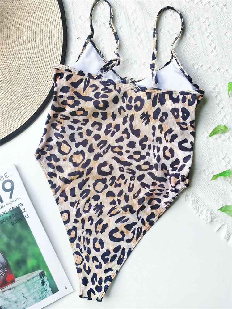 One Piece Sexy Leopard Print Swimsuit-STYLEGOING